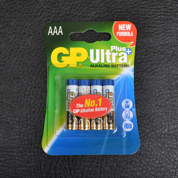 Батарейка щелочная Alkaaline AAA Ultra plus (24AUPHM-2UE4, LR03, AUP) GP 1.5V (4 шт., блистер)