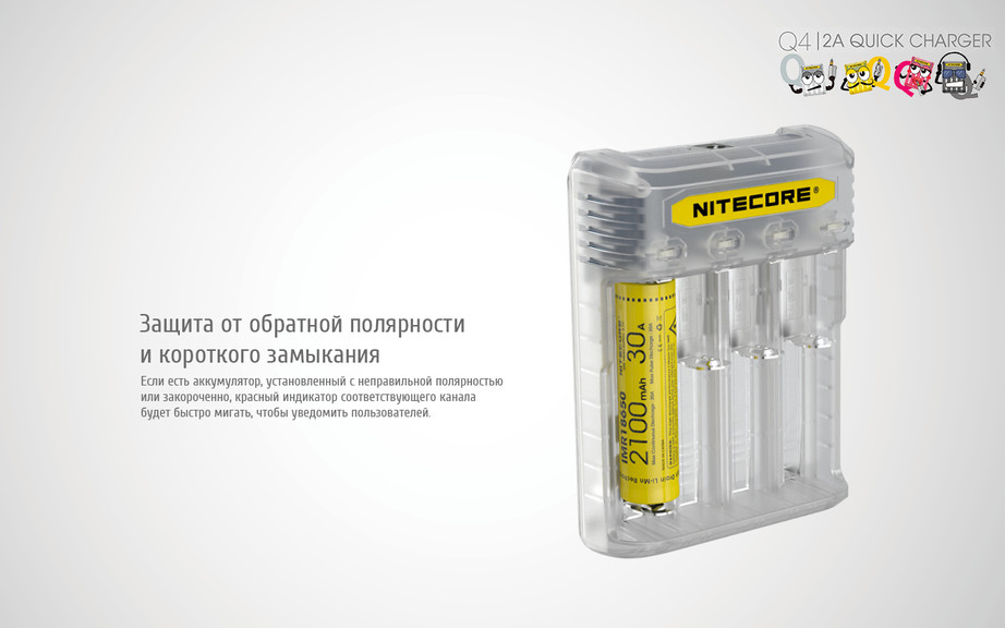 Зарядное устройство Nitecore Q4 (4 канала)