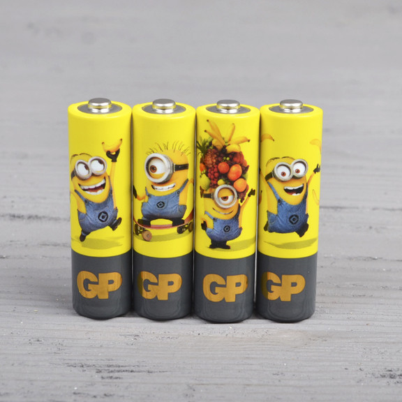 Батарейка лужна Alkaaline AA Ultra (15AUYOY-2UE4, LR6) GP 1.5V (4 шт., блістер), міньйон