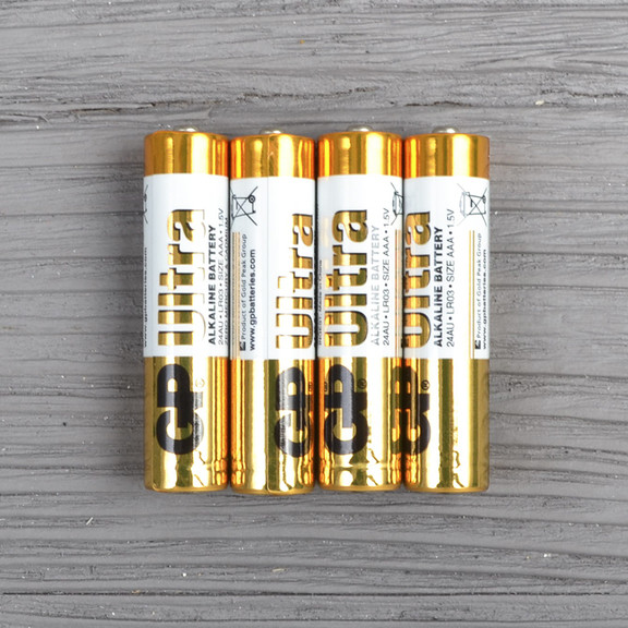 Батарейка щелочная Alkaaline AAA Ultra (24AU-U4, LR03, AUP) GP 1.5V (4 шт., блистер)