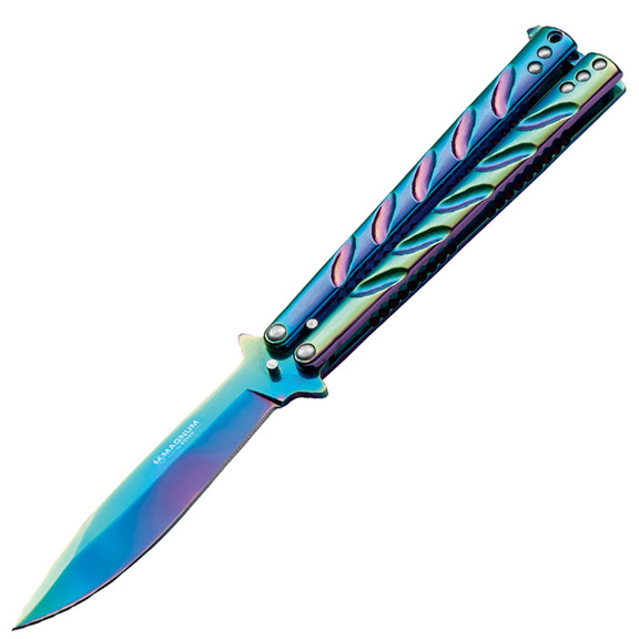 Нож бабочка, балисонг Boker Magnum Balisong Rainbow