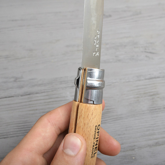 Нож складной Opinel №10 Inox, бук