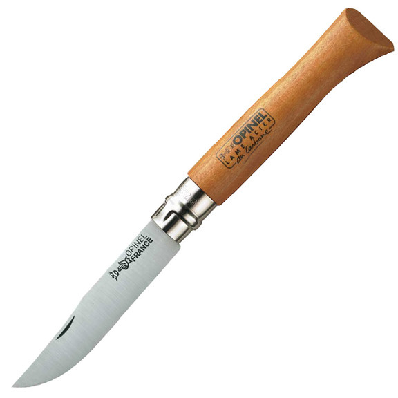 Нож складной Opinel №12 Carbone, бук, в блистере
