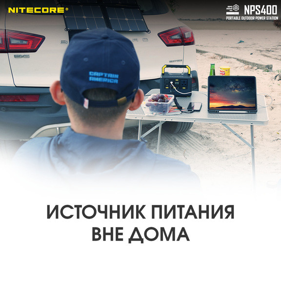 Зарядна станція Nitecore NPS400 (117000mAh)