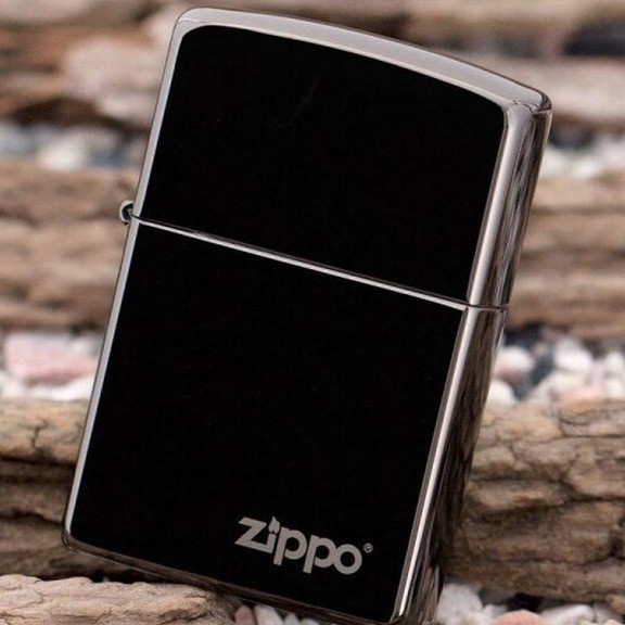 Зажигалка Zippo Black Ice with Logo, 150ZL