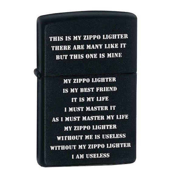 Зажигалка Zippo Creed Black Matte, 24710