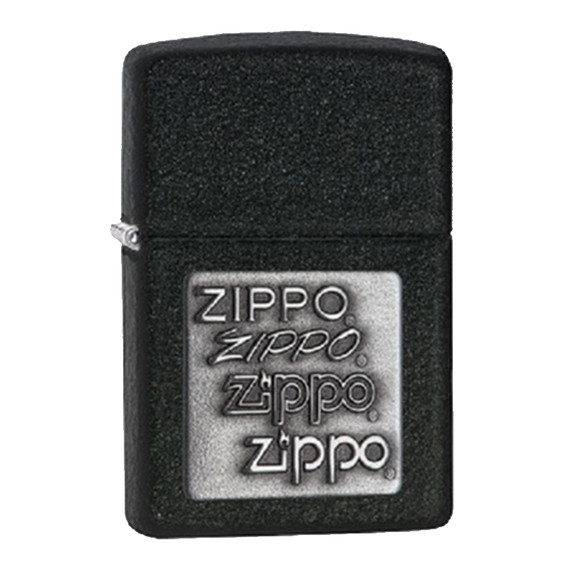 Зажигалка Zippo Pewter Emblem Black Crackle, 363