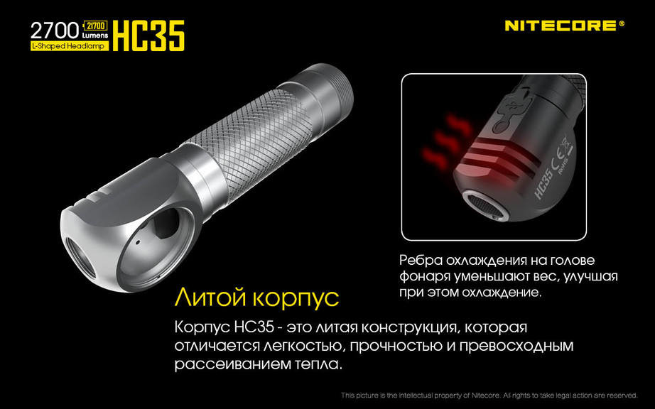 Ліхтар налобний Nitecore HC35