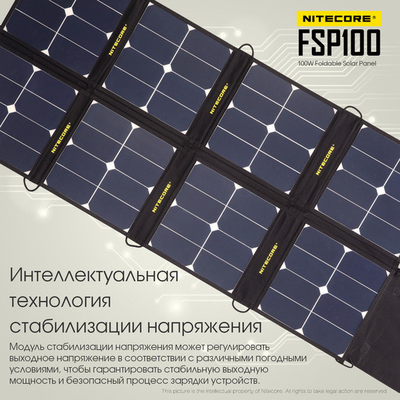 Панель сонячна Nitecore FSP100 (100W)