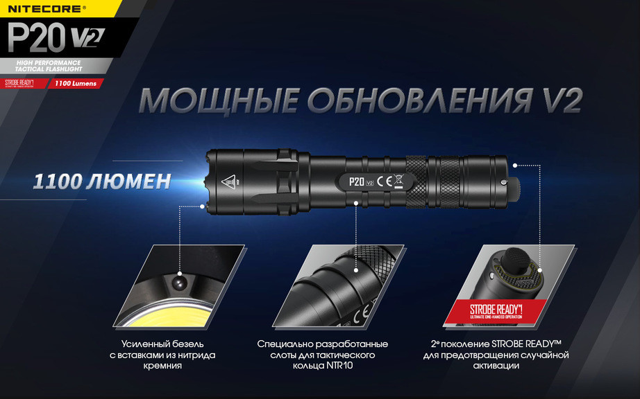 Тактичний ліхтар Nitecore P20 v2
