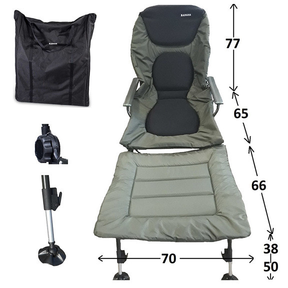 Кресло-кровать складное карповое Ranger SL-106 (2080х990х720 мм)