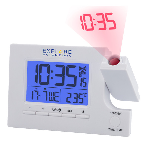 Годинник проекційний Explore Scientific Slim Projection RC Dual Alarm