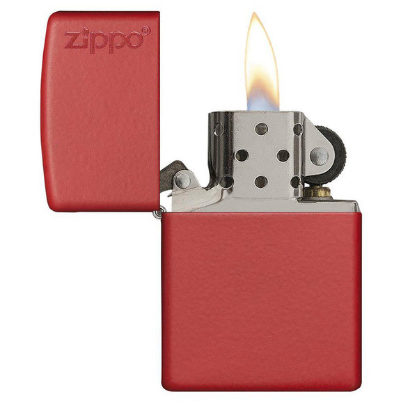 Зажигалка Zippo Red Matte with Logo, 233ZL
