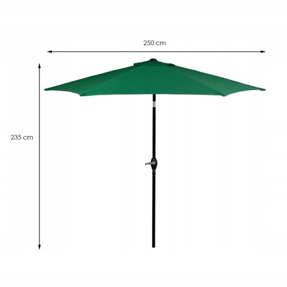Зонт садовий стоячий з нахилом Springos 250 см