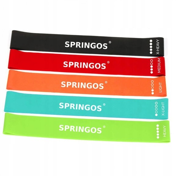 Гумки для фітнесу Springos Mini Power Band 5 шт 1-25 кг