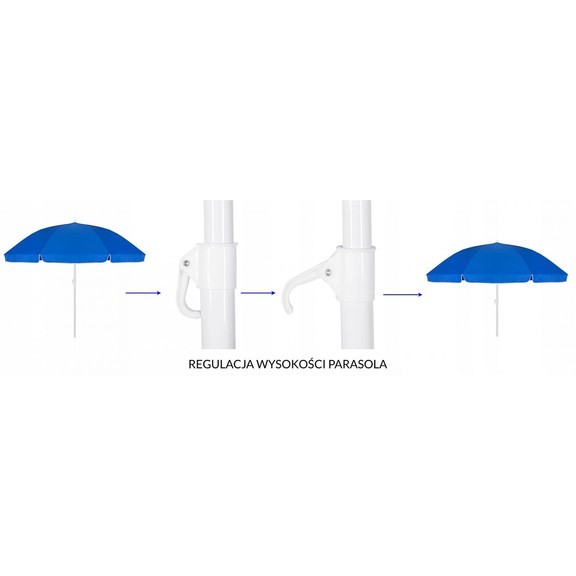 Пляжный зонт усиленный с регулируемой высотой Springos 240 см