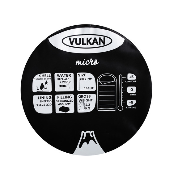 Мешок спальный-одеяло Vulkan Micro (2150х650 мм)
