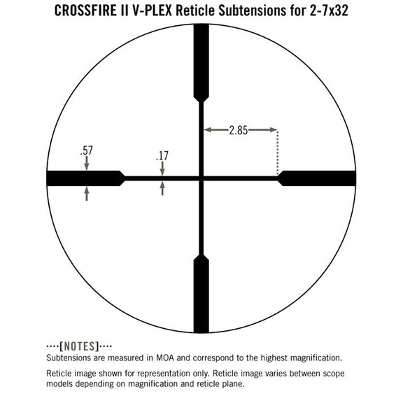 Прицел оптический Vortex Crossfire II 2-7x32 Rimfire V-Plex