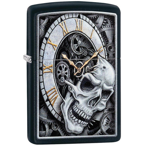 Зажигалка Zippo Skull Clock Design