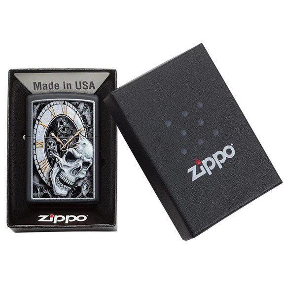 Запальничка Zippo Skull Clock Design