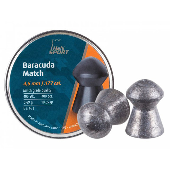 Кулі для пневматики H&N Baracuda Match (4.52 мм, 0.69 г, 400 шт.)
