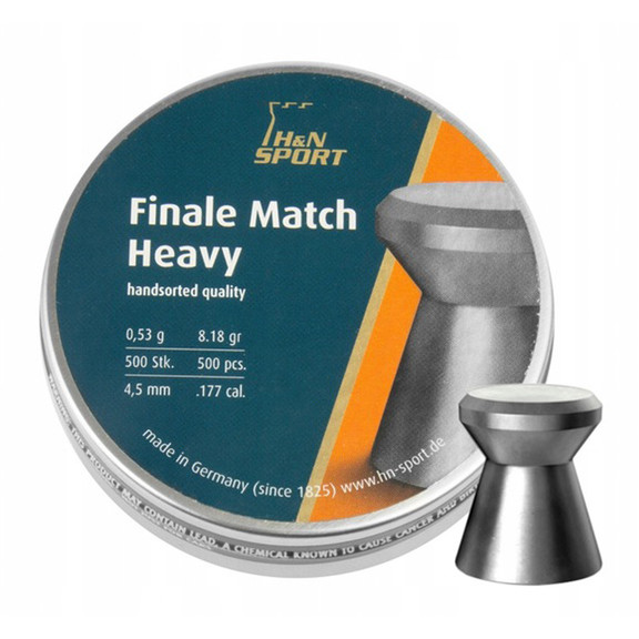 Кулі для пневматики H&N Finale Match Heavy (4.49 мм, 0.53 г, 500 шт.)