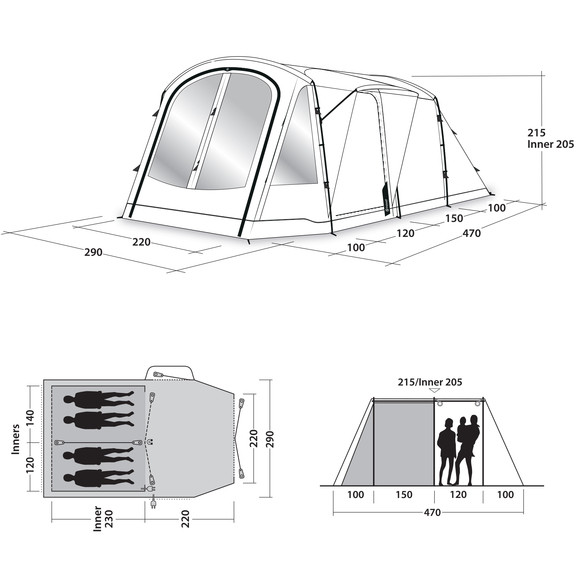 Палатка Outwell Nevada 4P 