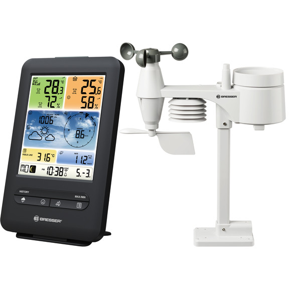 Метеостанція Bresser Weather Center 5-in-1 V WIFI Professional colour