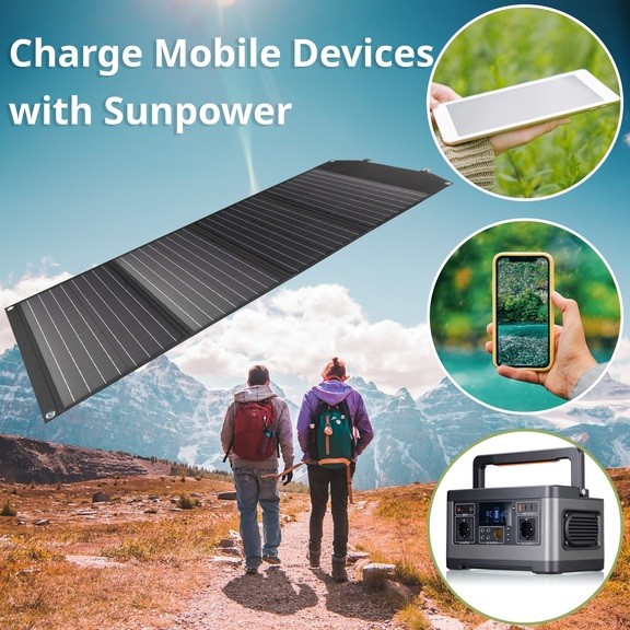 Портативное зарядное устройство солнечная панель Bresser Mobile Solar Charger 120 Watt USB DC