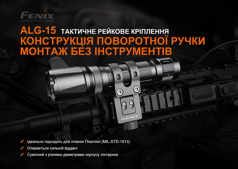 Крепление на оружие для тактических фонарей Fenix ALG-15