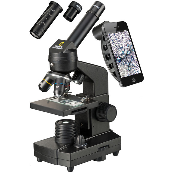 Микроскоп National Geographic 40x-1280x с адаптером к смартфону