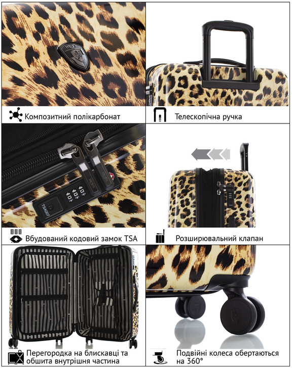 Валіза Heys Brown Leopard (M)