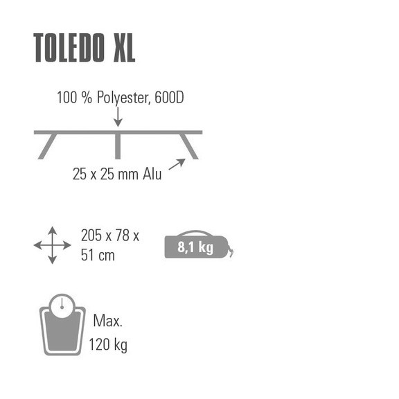 Кровать раскладная High Peak Toledo XL
