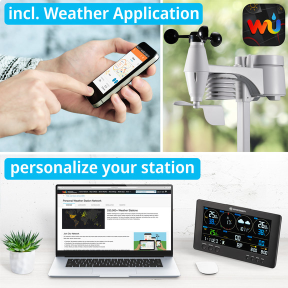 Метеостанція Bresser WIFI ClearView Weather Center 7-in-1 Sensor