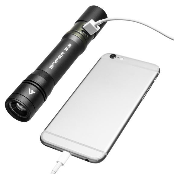 Фонарь тактический Mactronic Sniper 3.3 (1020 Lm) Focus Powerbank Recharg Type-C