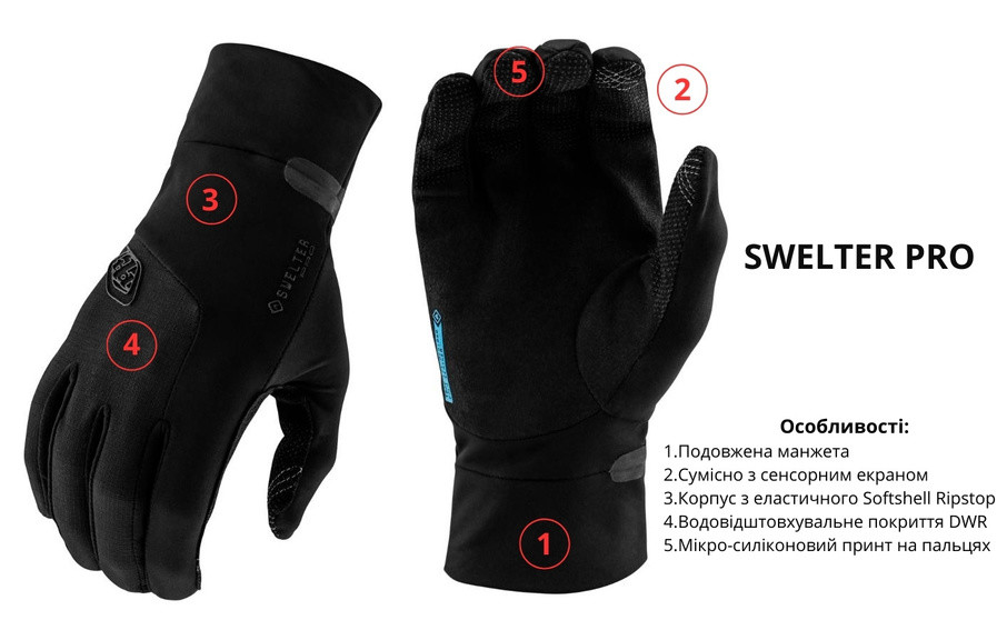 Велорукавички чоловічі TLD Swelter Pro Glove Mono Man