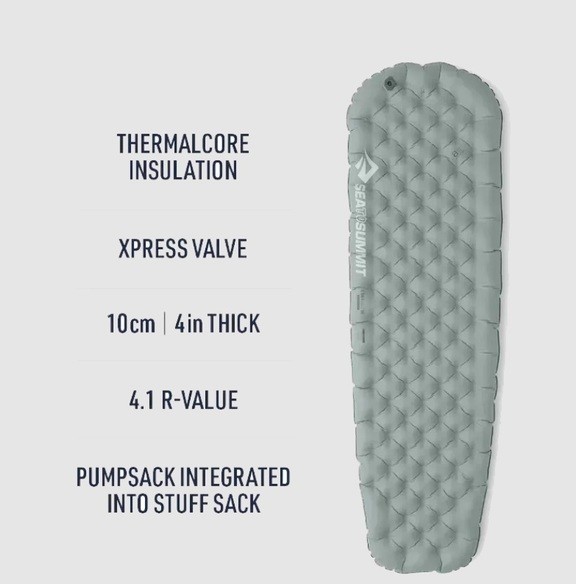 Коврик надувной Sea to Summit Ether Light XR Insulated ASC Mat, Regular