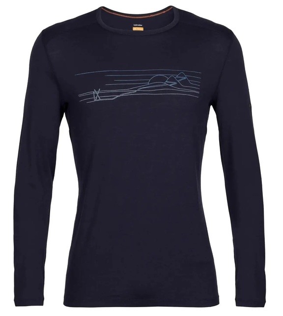 Термофутболка Icebreaker 200 Oasis LS Crewe Ski Stripes Men