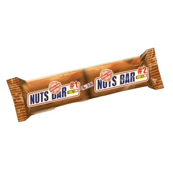 Батончик Power Pro Nut Bar с арахисом и карамелью (2x35 г), без сахара