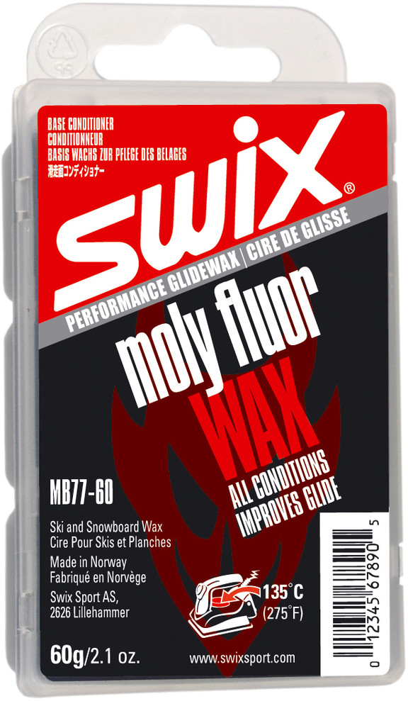 Базовий фторвмісний парафін Swix MB77 Moly fluor wax 60g