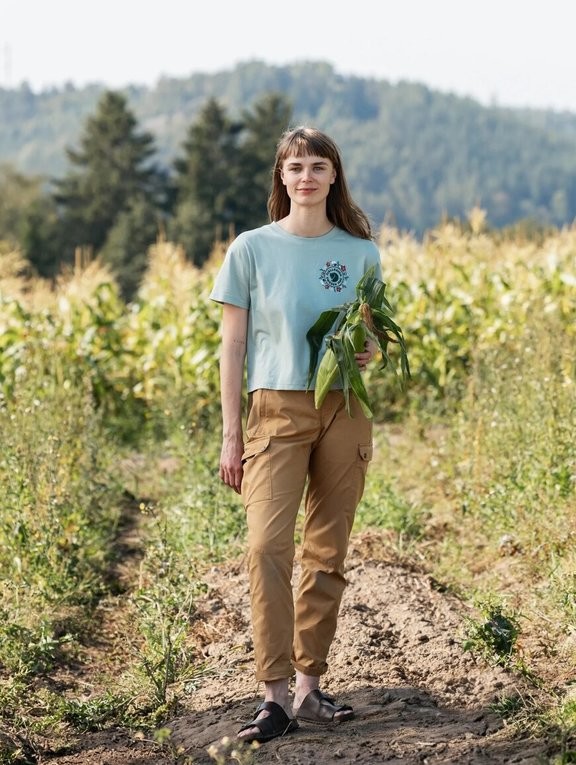 Футболка женская Fjallraven Fjallblomster Logo T-shirt Women
