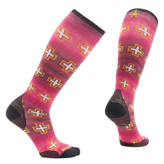 Шкарпетки жіночі Smartwool Women's Ski Zero Cushion Paths Crossed Print OTC