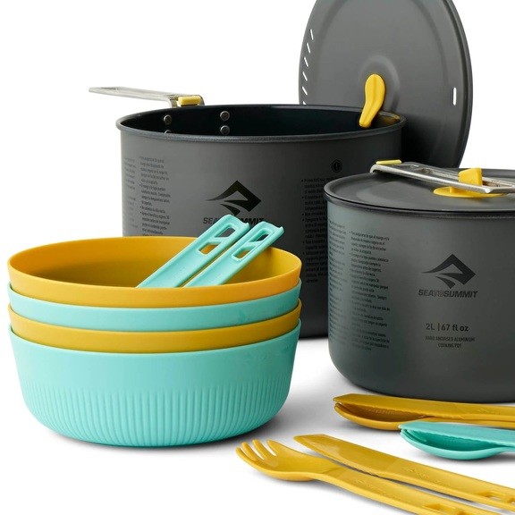 Набор посуды Sea to Summit Frontier UL Two Pot Cook Set, 14 предметов, на 4 персоны