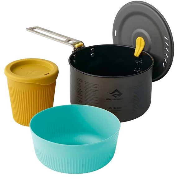 Набір посуду Sea to Summit Frontier UL One Pot Cook Set S, на 1 персону (каструля 1,3 л+миска S+чашка)