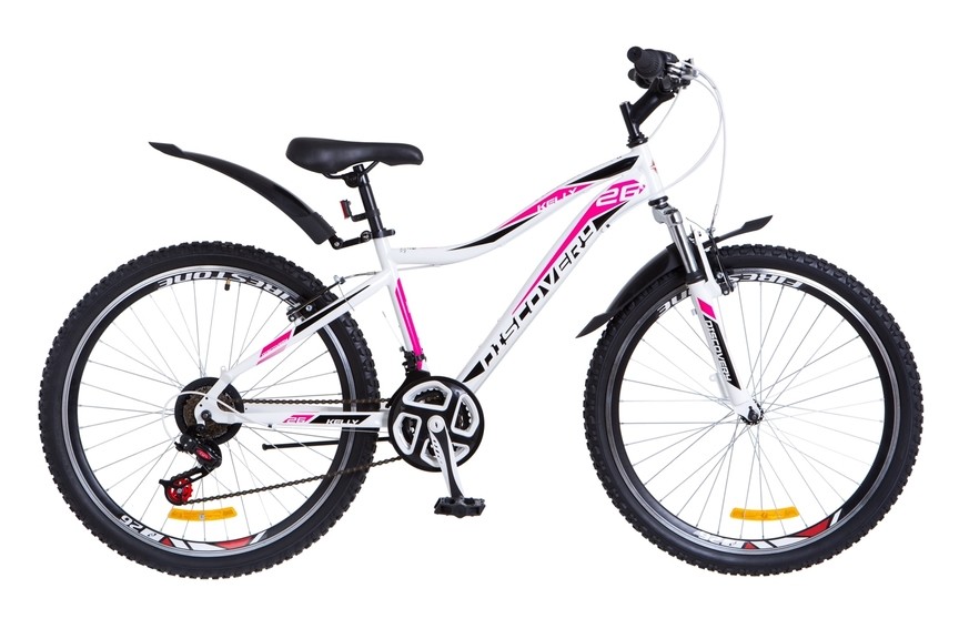 Велосипед Discovery Kelly бело-черный с малиновым 2018