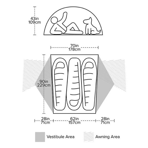 Палатка Big Agnes Copper Spur HV UL3 Bikepack
