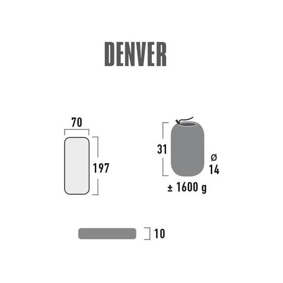 Коврик туристический High Peak Denver 197x70x10 см