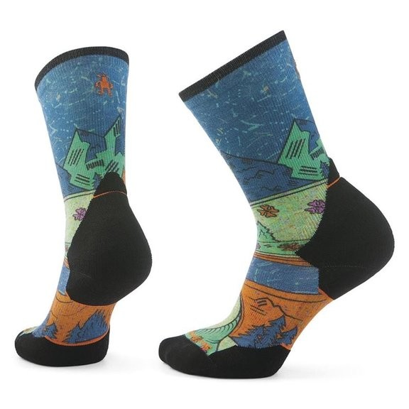 Шкарпетки жіночі Smartwool Women's Trail Run Targeted Cushion Mountain Print Crew