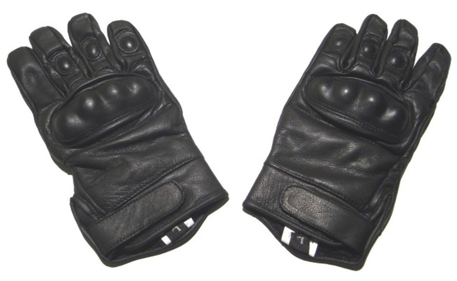 Кожаные тактические перчатки, черные
