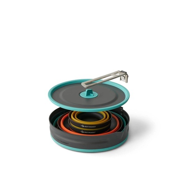 Набор посуды Sea to Summit Frontier UL Collapsible One Pot Cook Set w/ 2.2L Pot, на 2 персоны (кастрюля+2 миски+2 чашки)